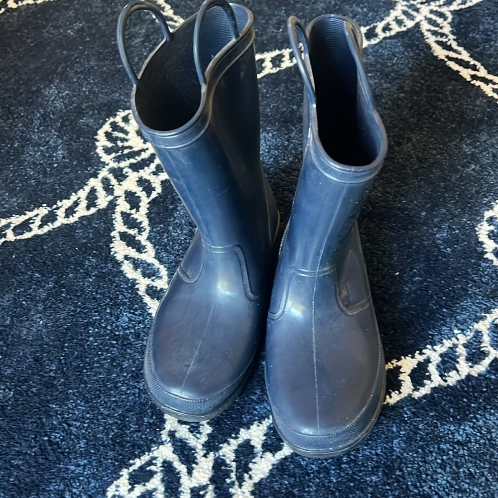 Boys Navy Blue Rainboots - Picture 2 of 3